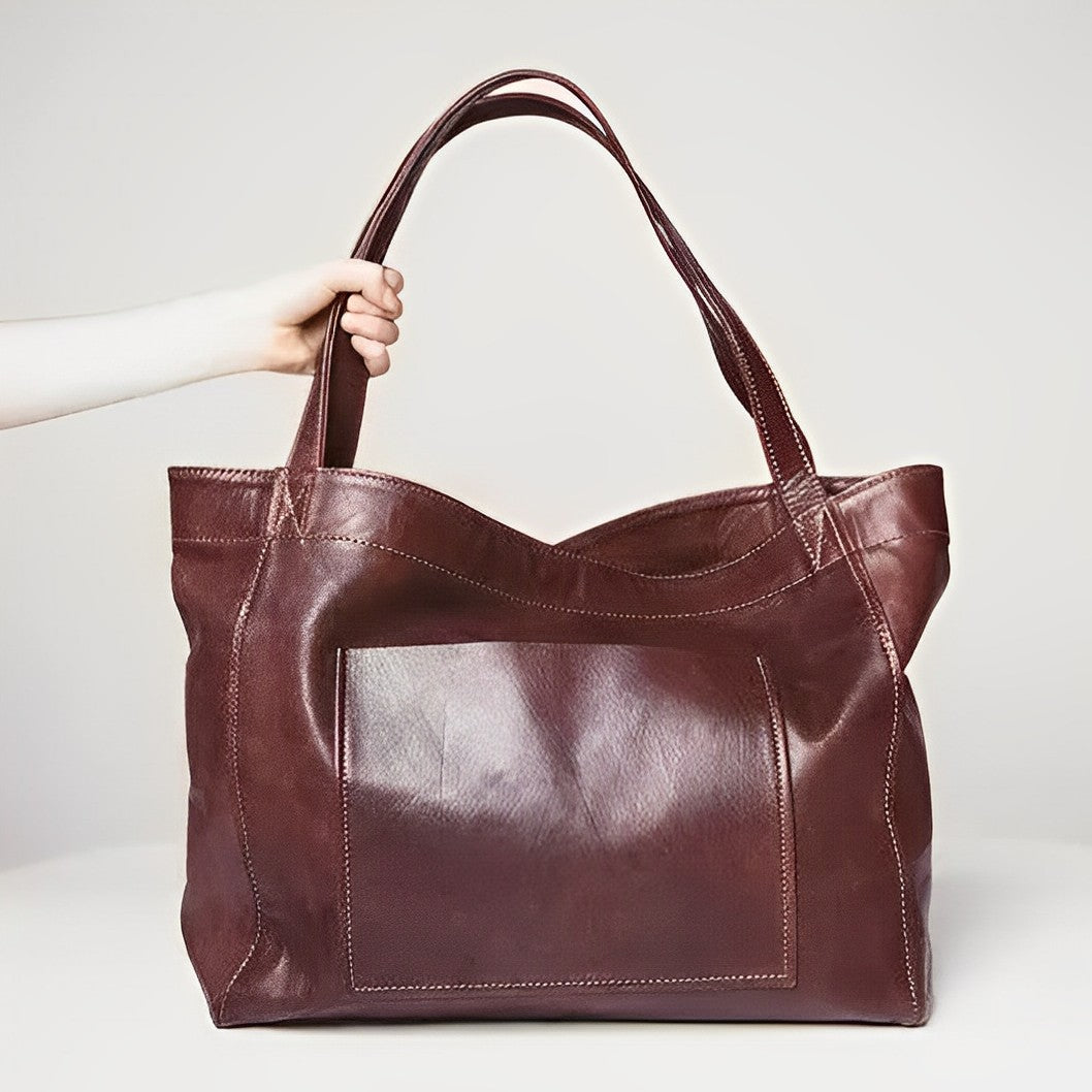 Levoire | Sac en cuir vintage au style charmant Marron foncé