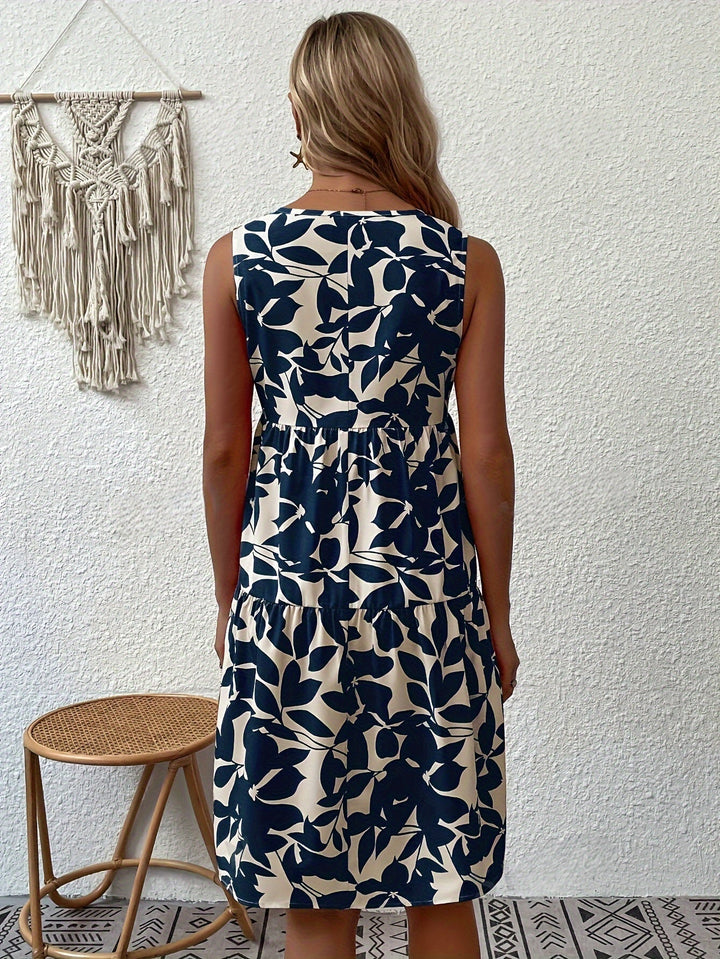 Levoire | Femme Robe débardeur à col en V - Bleu