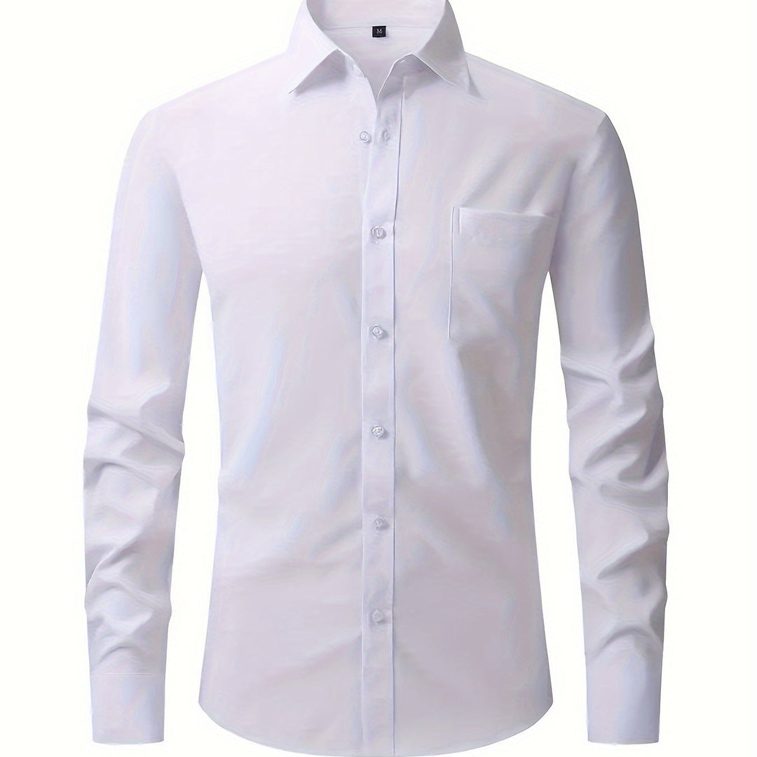 Levoire | Chemise Pour Homme Unie Avec Col Retourné