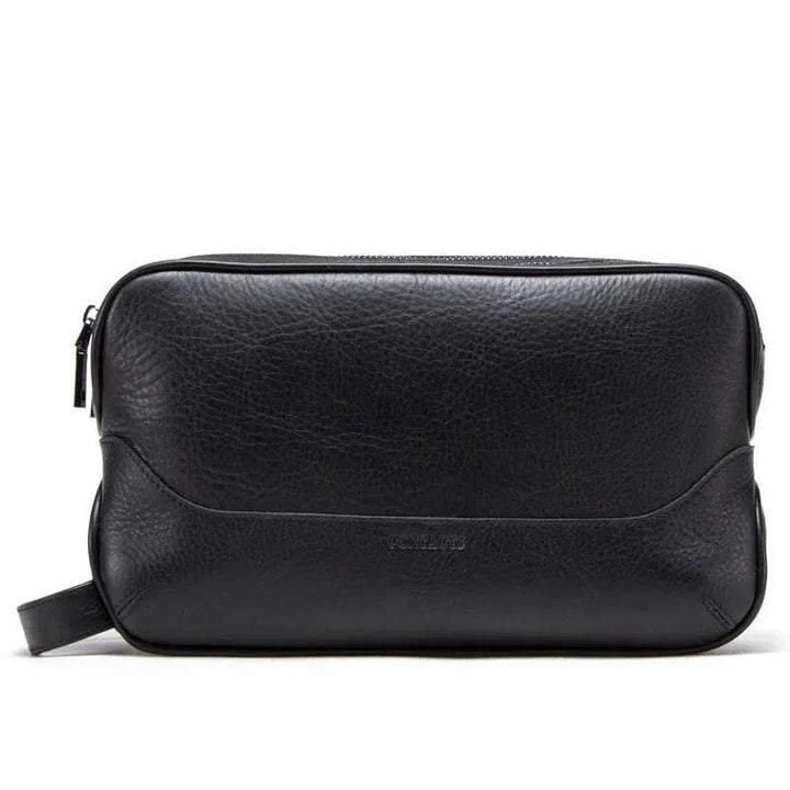 Levoire | Accessoire en cuir vintage de première couche pour hommes Noir