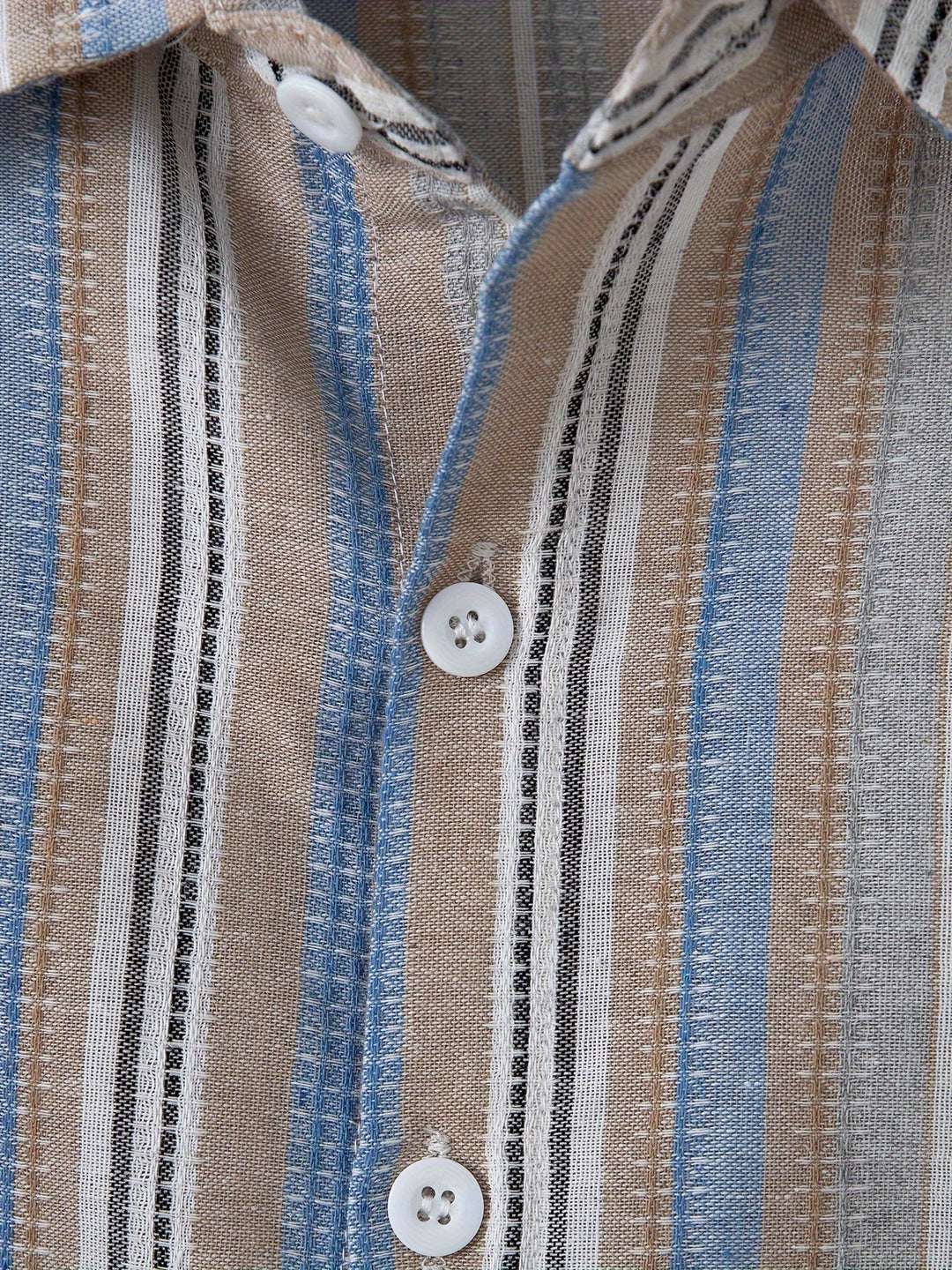 Levoire | Chemise En Coton Lin Rayée Pour Hommes Pour Un Look Décontracté