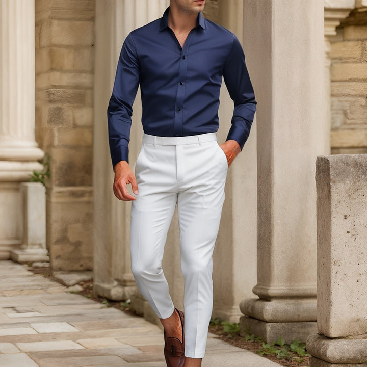 Levoire | Slimfit Stretch-Shirt Couleur Unie