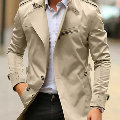 Levoire | Trench-Coat Long Avec Revers Et Poches