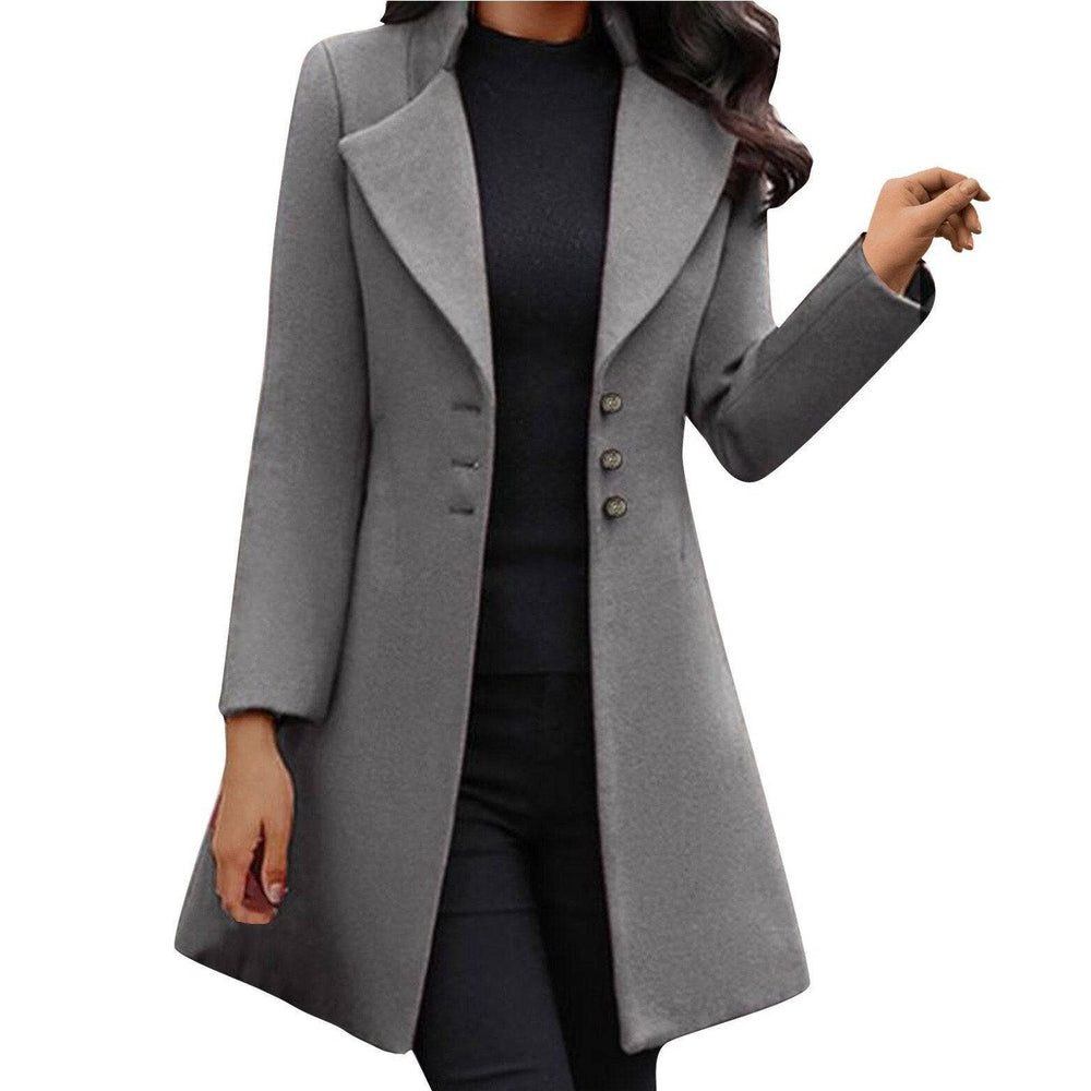 Levoire | Blazer Élégant Avec Manteau En Laine Gris