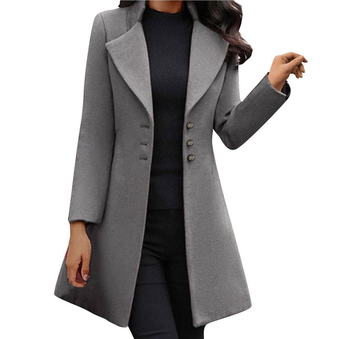 Levoire | Blazer Élégant Avec Manteau En Laine Gris