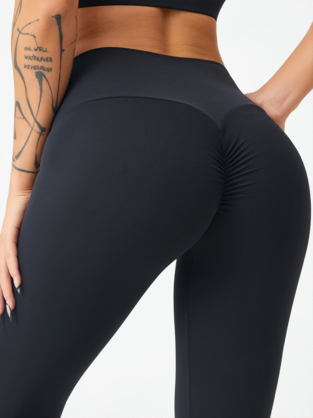 Levoire | Leggings De Yoga Scrunchy Noirs Taille Haute Noir