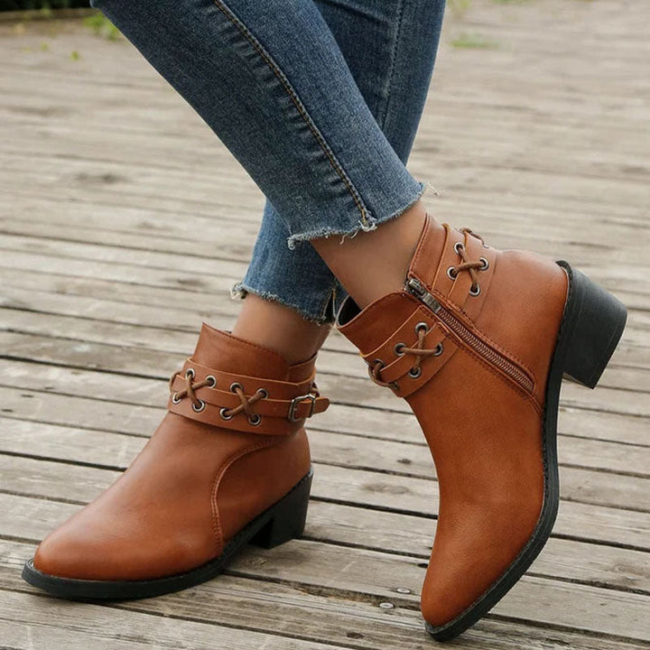 Levoire | Bottes De Vin À Tige Basse À Bout Rond Pour Femmes
