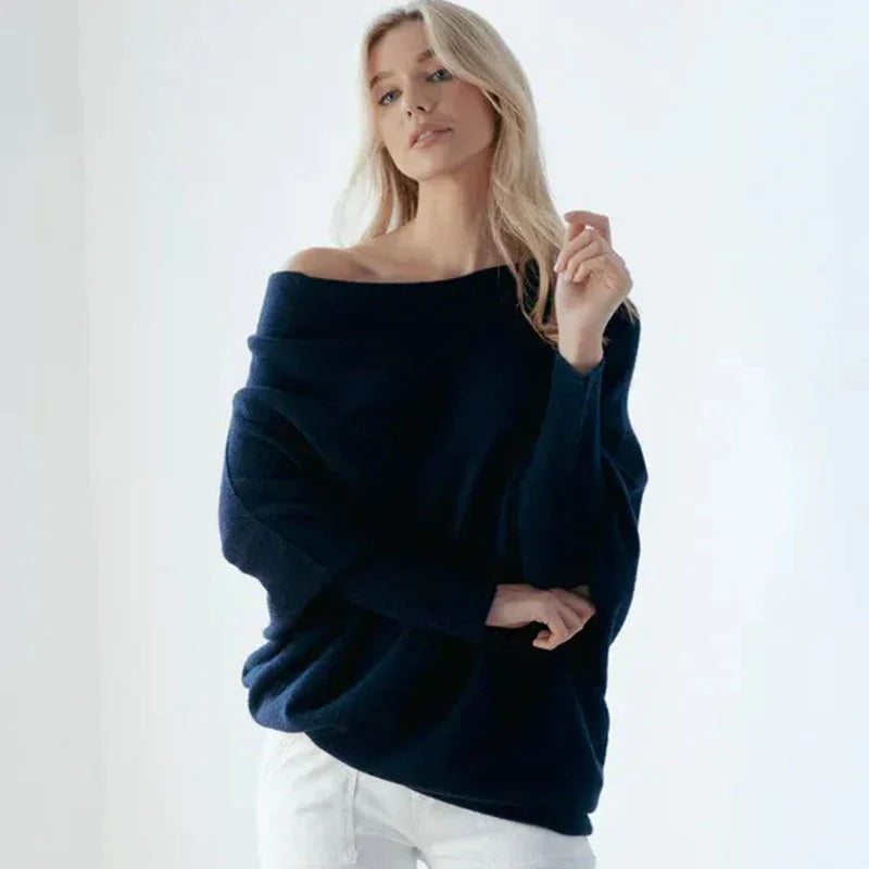 Levoire | Pull Luxueux Pour Femmes Pour Un Look Raffiné Bleu foncé