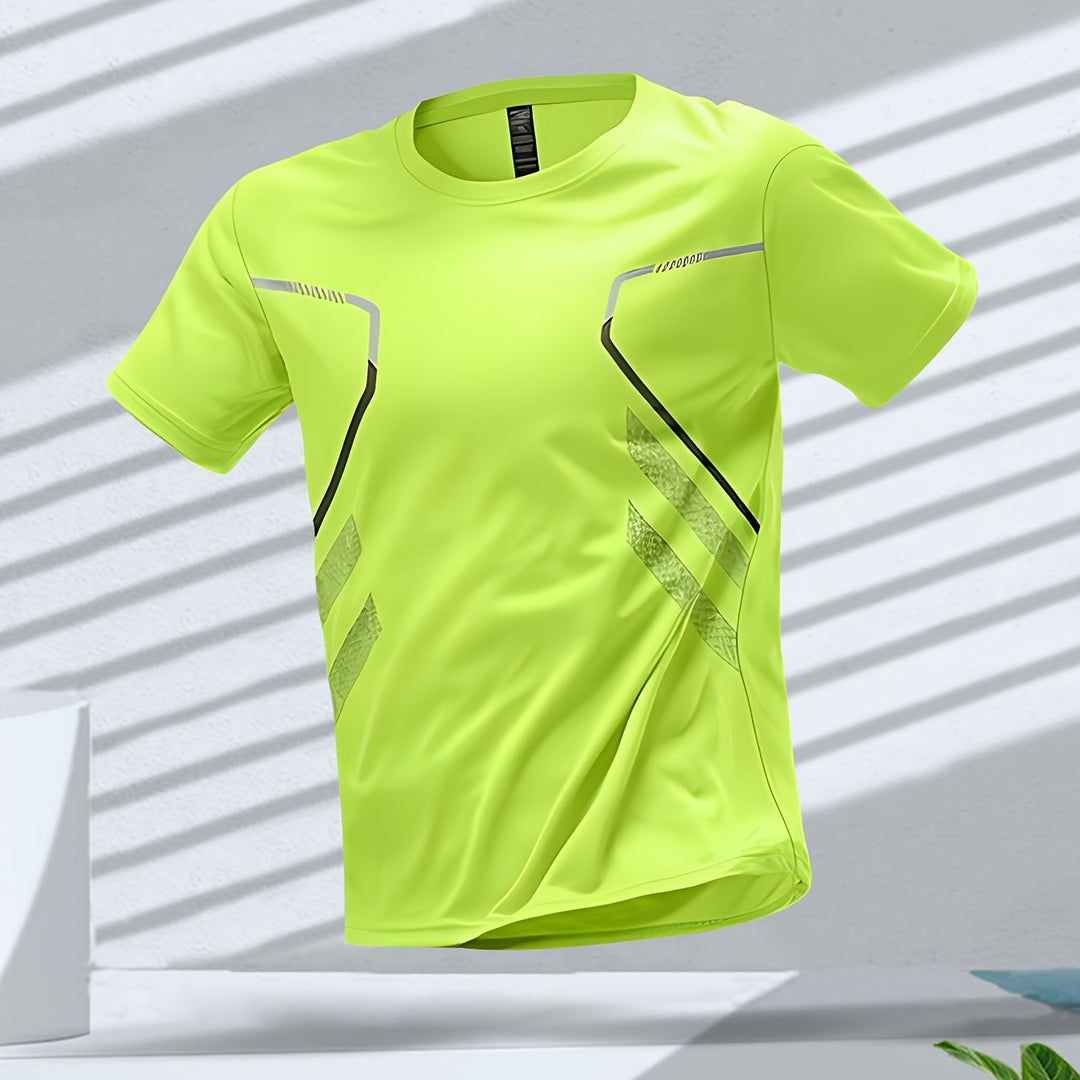 Levoire | T-Shirt Coloré Pour Hommes En Tissu À Séchage Rapide À Manches Courtes Vert