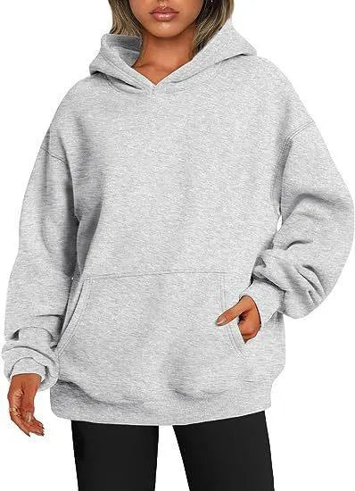 Levoire | Sweat à capuche pour femmes avec poches Helle Gris
