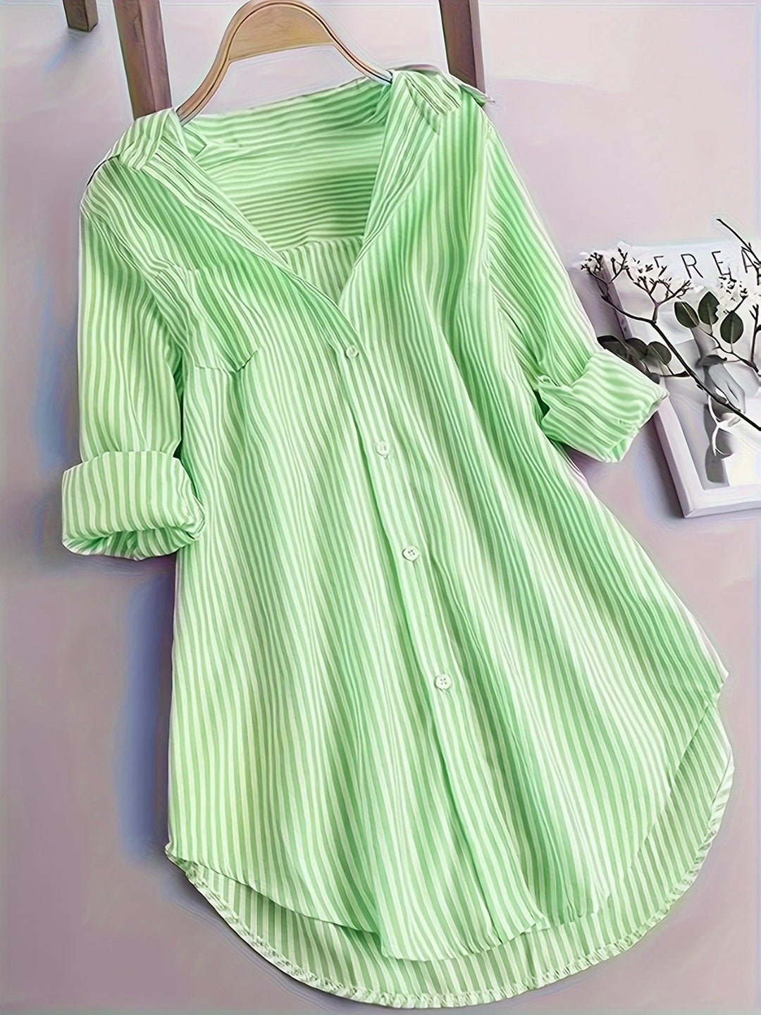 Levoire | Blouse Avec Motif Rayé Vert clair