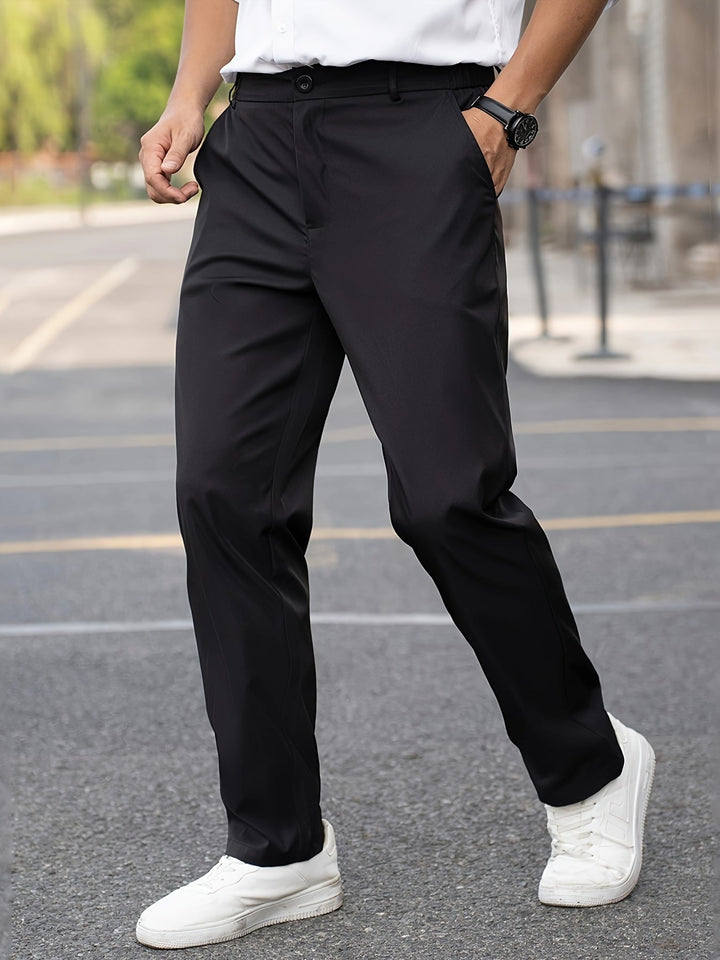 Levoire | Pantalon De Magasin De Vêtements Slim Fit Polyvalent Noir