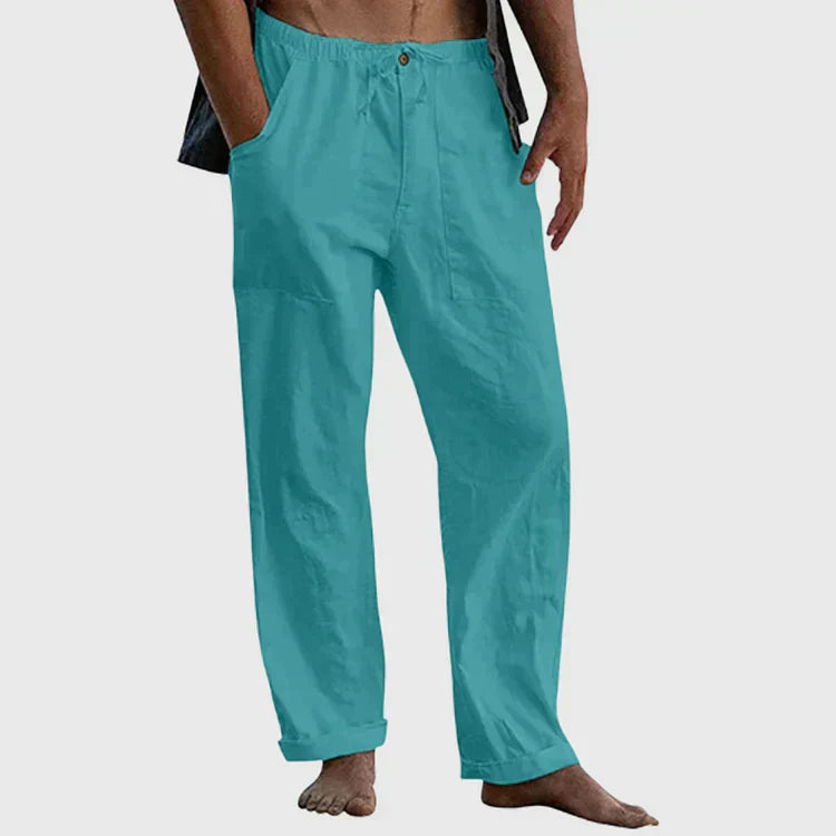 Levoire | Détente Ajustement Pantalons Légers En Lin Pour Hommes