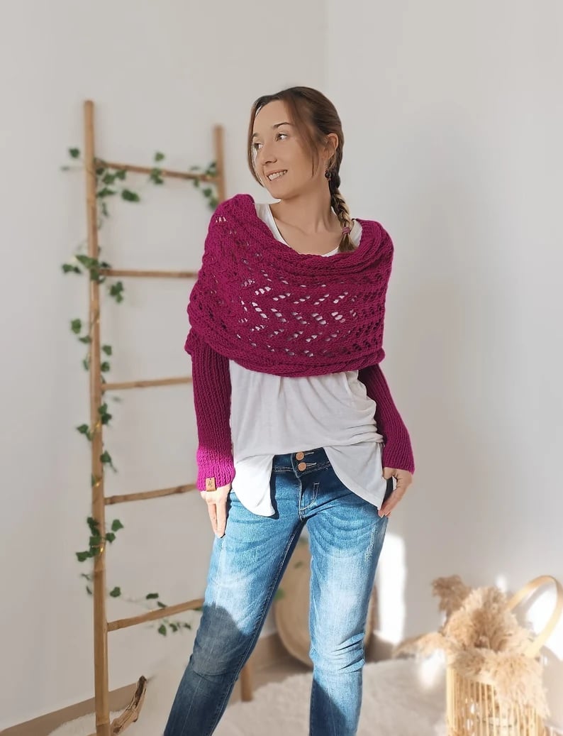 Levoire | Écharpe Élégante En Tricot Rosenrot