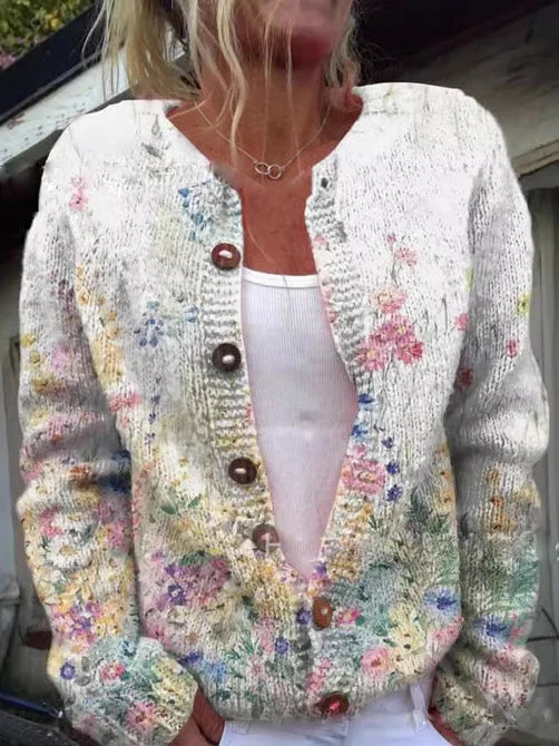 Levoire | Cardigan À Motif Floral FLEURS MULTICOLORES