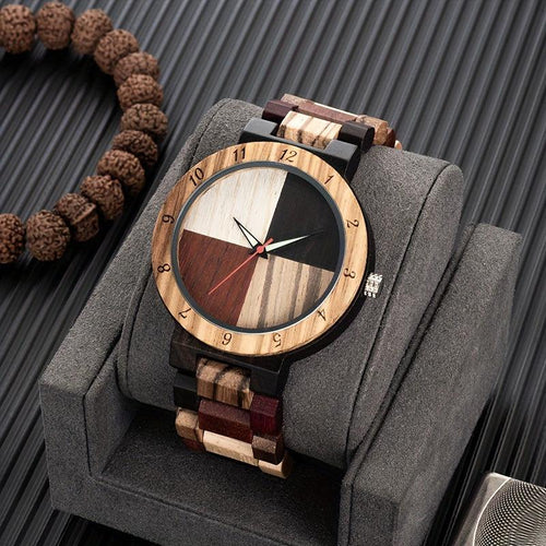 Levoire | Hommes Montre En Bambou Colorée Artisanale Multicolore