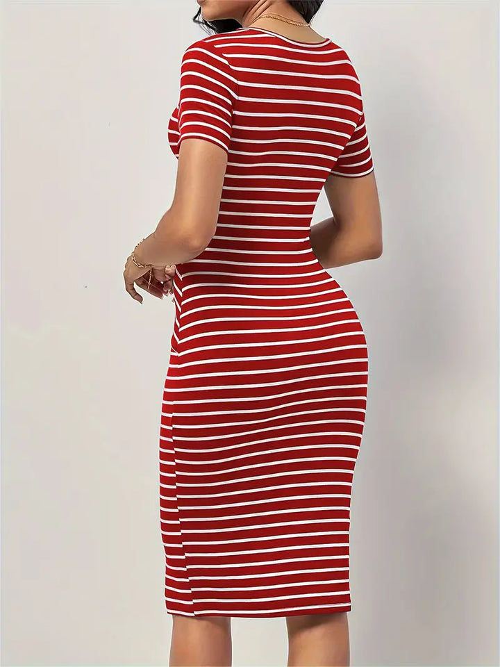 Levoire | Robe Ajustée Élégante À Rayures