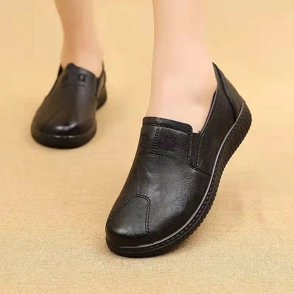 Levoire | Chaussures Ortopédiques En Cuir Véritable Noir