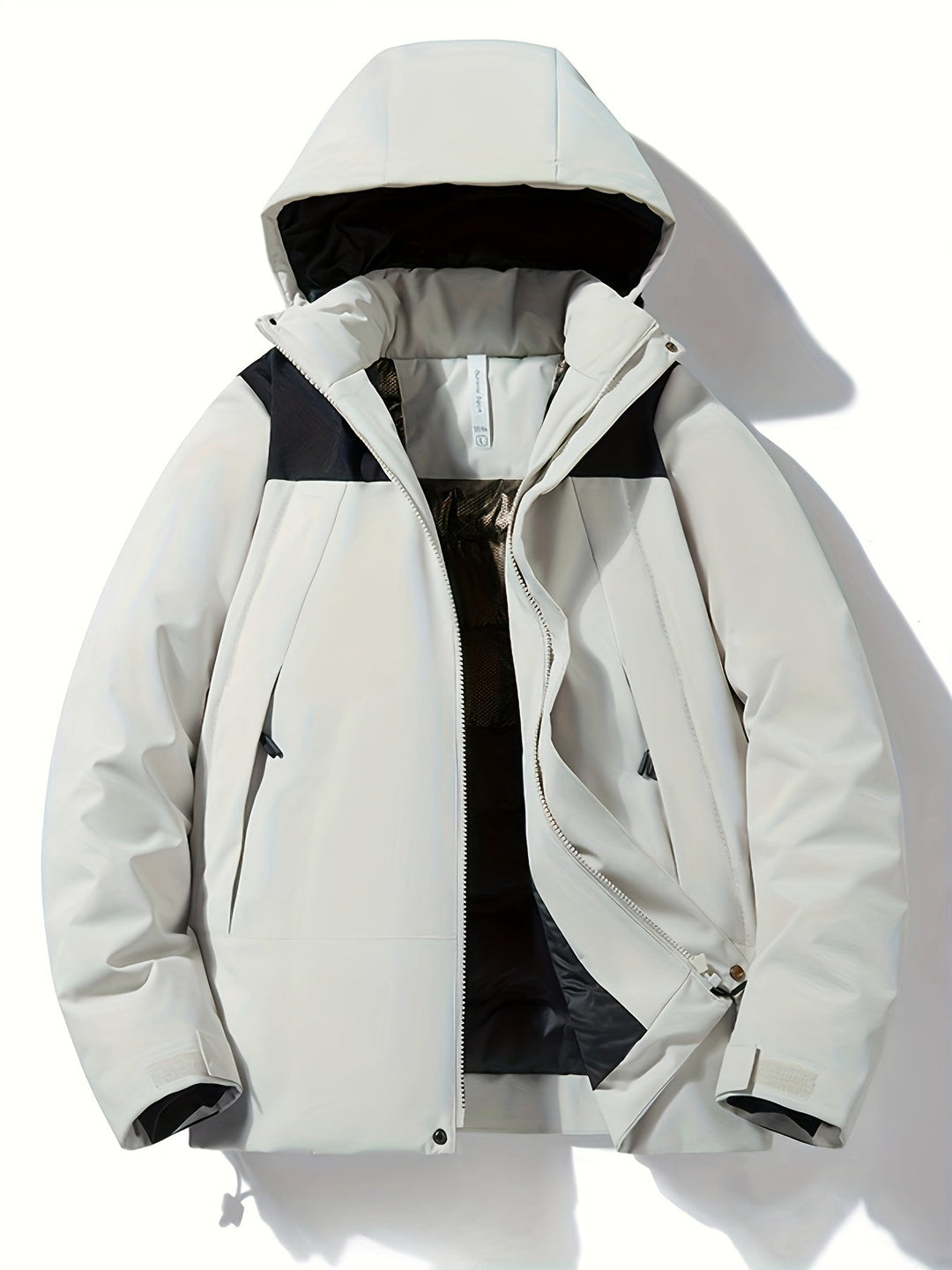 Levoire | Veste Longue À Manches Longues Sans Capuche Avec Fermeture Éclair Gris