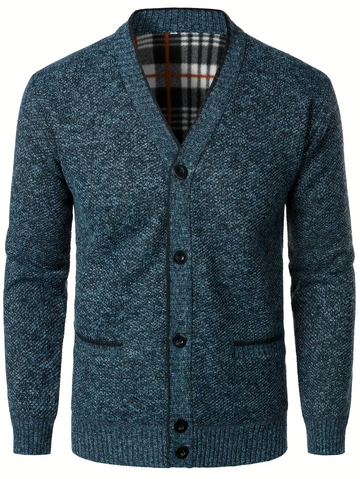 Levoire | Élégant Gilet Classique Pour Hommes Avec Boutons Et Col V Paon bleu