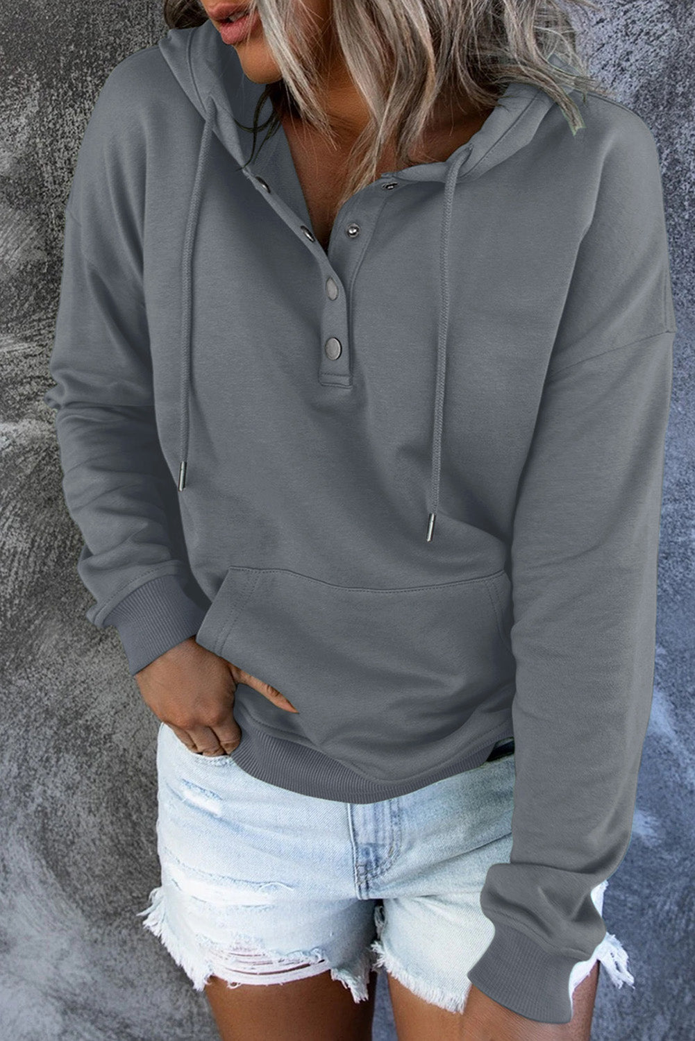 Levoire | Sweat À Capuche En Fleece Avec Détails En Bouton