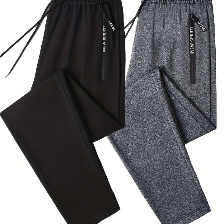 Levoire | Série De Pantalons De Jogging Bicolores Avec Des Bords Côtelés