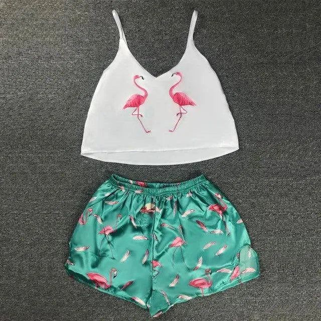 Levoire | Nouvelle sexy pyjama en soie pour femmes à motifs animaliers P
