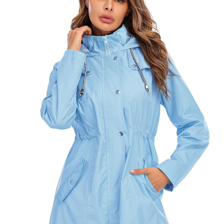Levoire | Veste Mi-Longue Imperméable Avec Capuche Et Fermeture Éclair