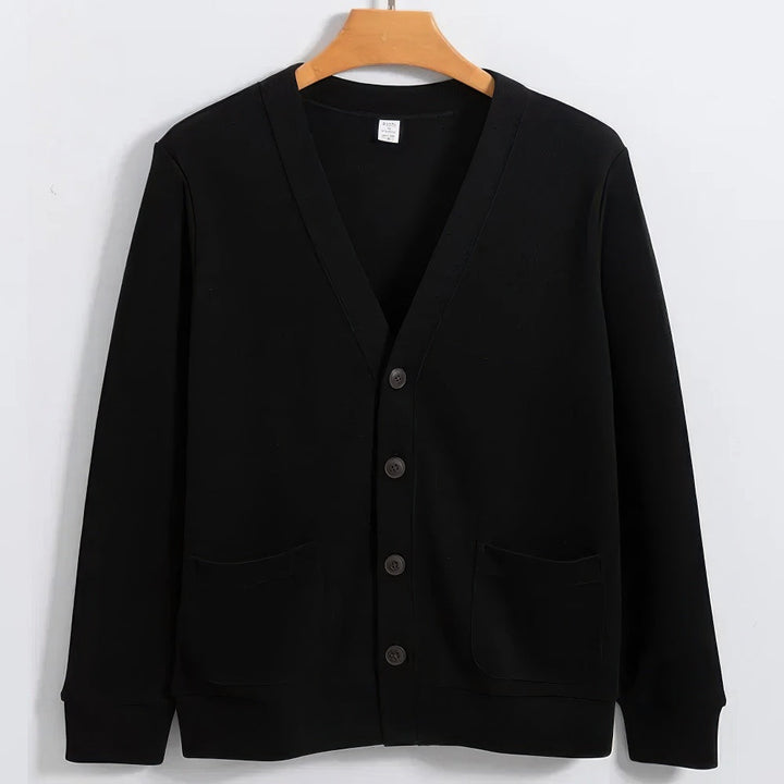 Levoire | Classique Chemise V Col Homme Noir
