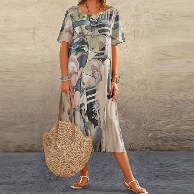 Levoire | Robe À Nouer Rentoa Pour Grandes Tailles Gris