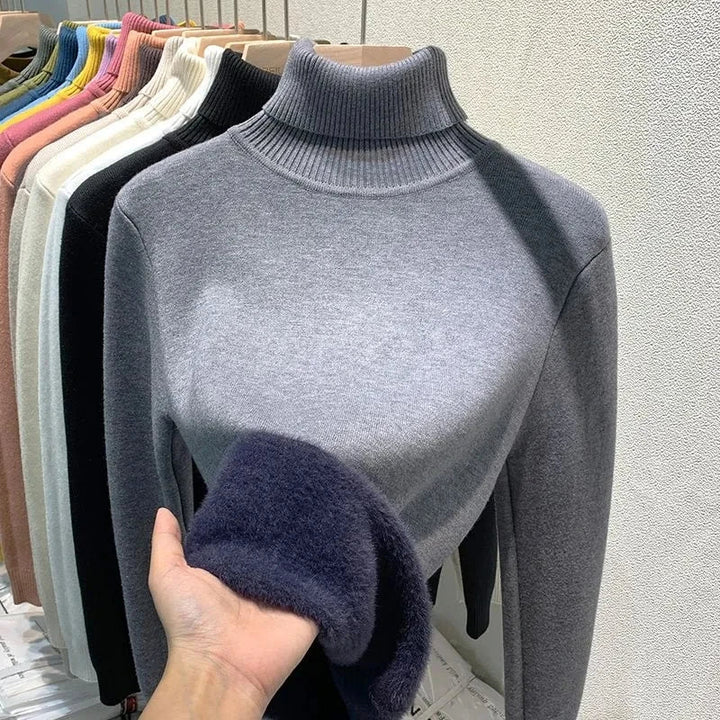 Levoire | Chemise Haute Col En Polaire À Manches Longues Gris
