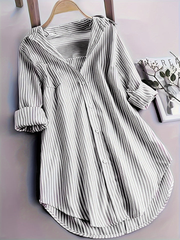 Levoire | Blouse Avec Motif Rayé Noir