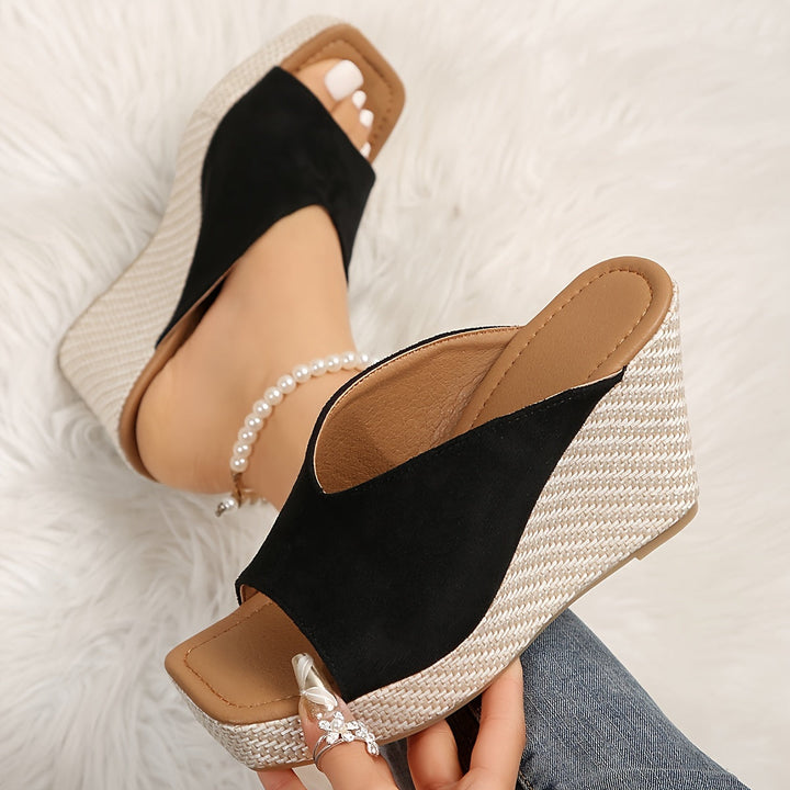 Levoire | Sandales À Talons Compensés Confortables Pour Femmes Noir