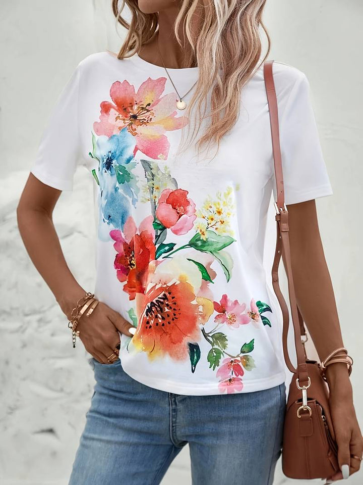 Levoire | T-Shirt Avec Imprimé Floral Et Col Rond