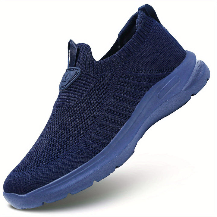 Levoire | Baskets De Course Pour Hommes À Enfiler Avec Semelle Antidérapante Bleu marine CN45(EU45)