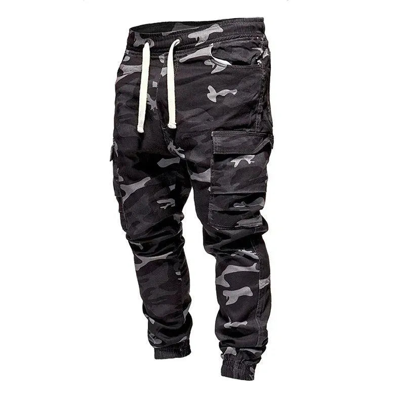 Levoire | Pantalons de loisirs camo à cordon mode homme Noir