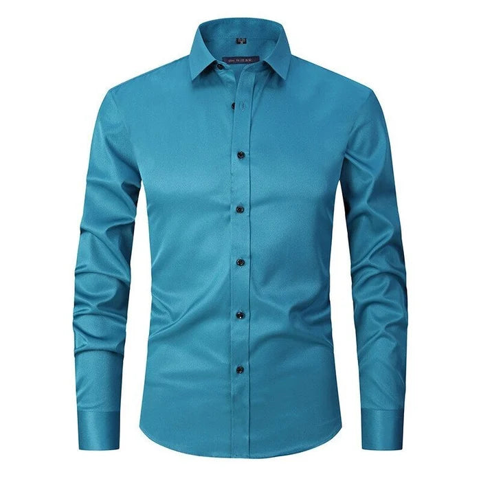 Levoire | Chemise Extensible Anti-Rides Turquoise