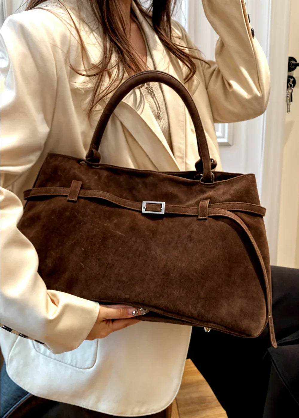 Levoire | Sac en cuir nubuck Bb