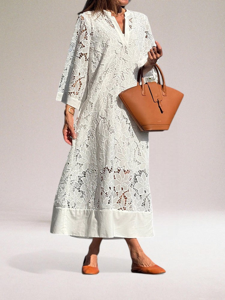 Levoire | Robe Longue En Dentelle De Luxe