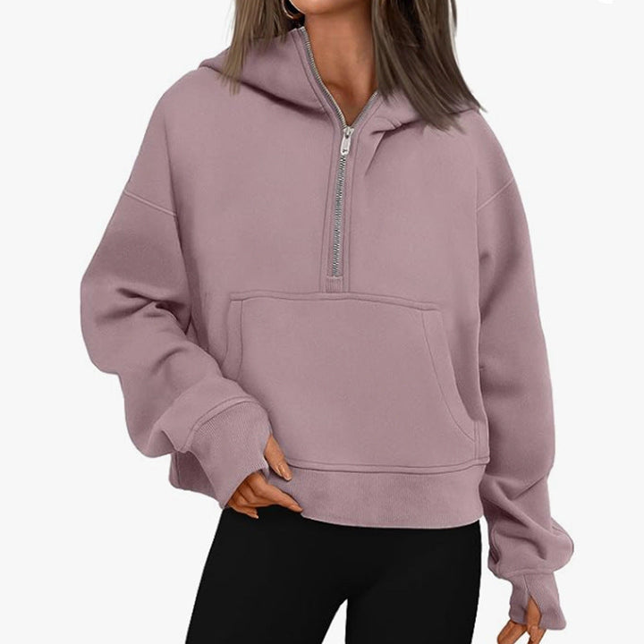 Levoire | Sweatshirt Fermeture Éclair Automne Pêche sombre