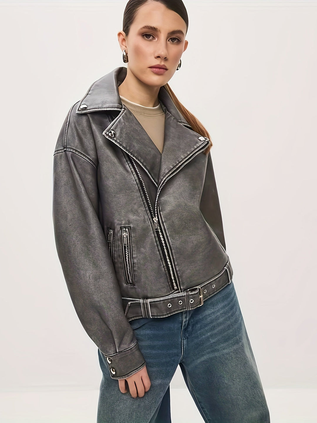 Levoire | Robe à manches longues avec capuche zippée et ceinture réglable L