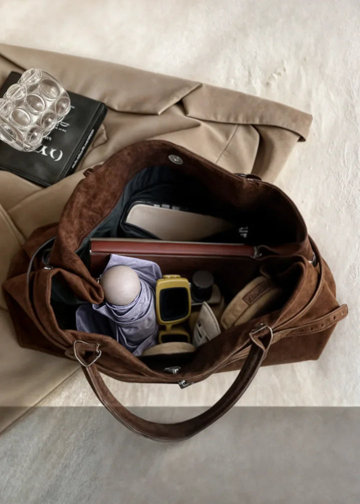 Levoire | Sac en nubuck et cuir BB style rétro