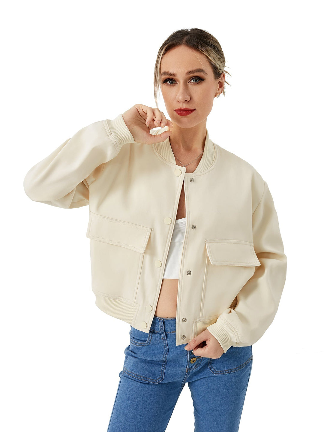 Levoire | Veste bombardier fine Blanc
