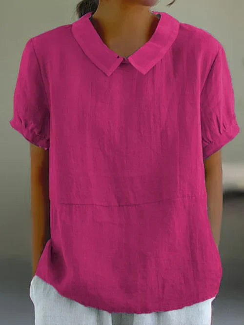 Levoire | Blouse En Lin Coton Doux Pour Femmes Rose foncé