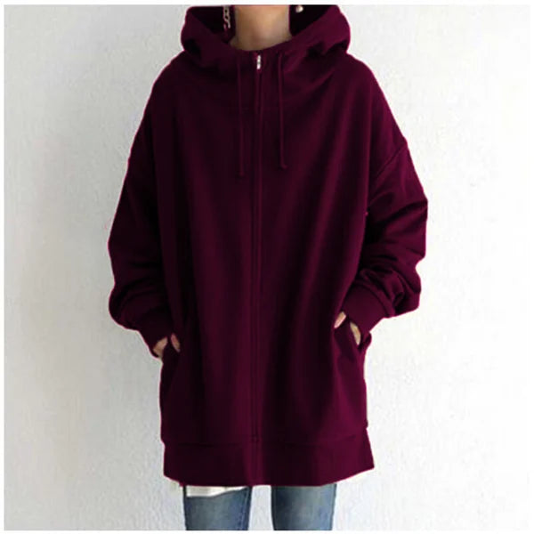 Levoire | Surdimensionné Sweat À Capuche En Laine Violet foncé