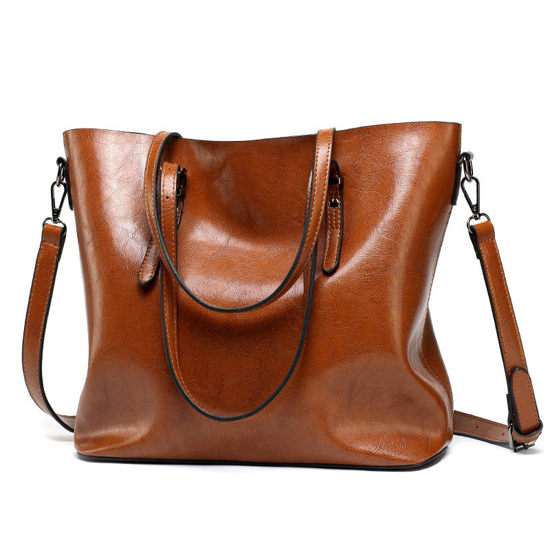 Levoire | Sac Fourre-Tout En Cuir Huilé Braun