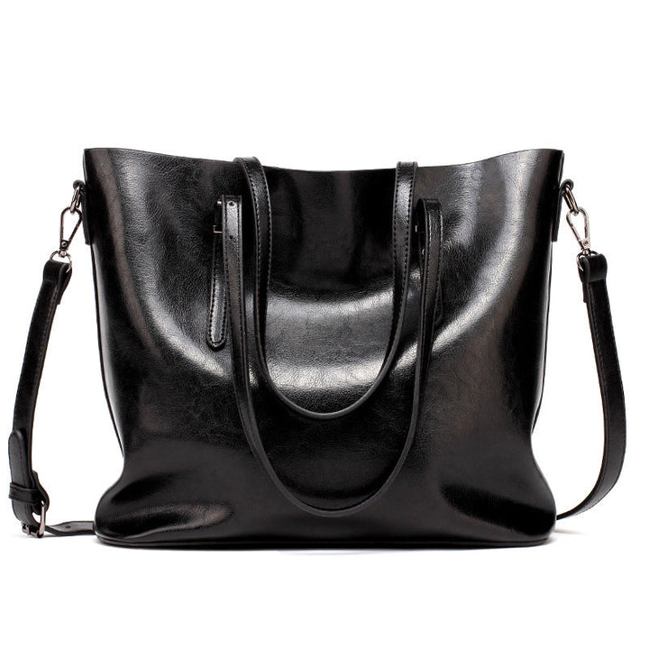 Levoire | Sac Fourre-Tout En Cuir Huilé Noir