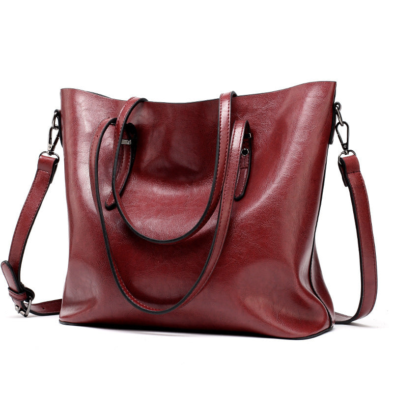Levoire | Sac Fourre-Tout En Cuir Huilé Bordeaux