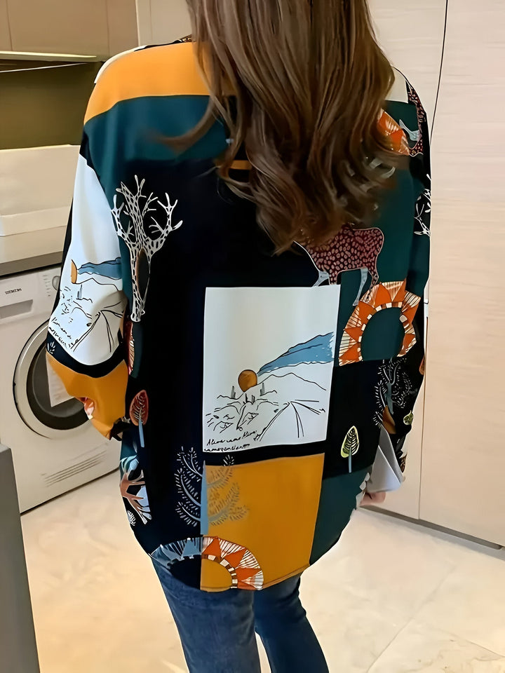 Levoire | Chemise De Récolte De Vin Avec Impression Naturelle