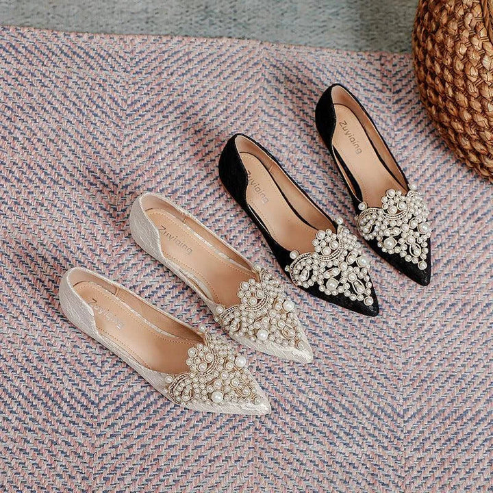 Levoire | Élégante ballerine avec des perles